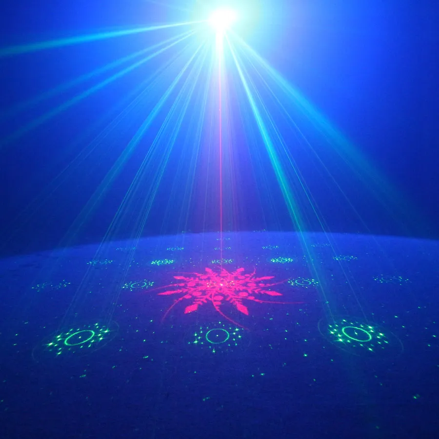 ESHINY R&G Laser Projector 24 Patterns DJ Light for Disco Party RGB LED Bar Dance KTV Room Stage Lighting Effect Lamp B220N6