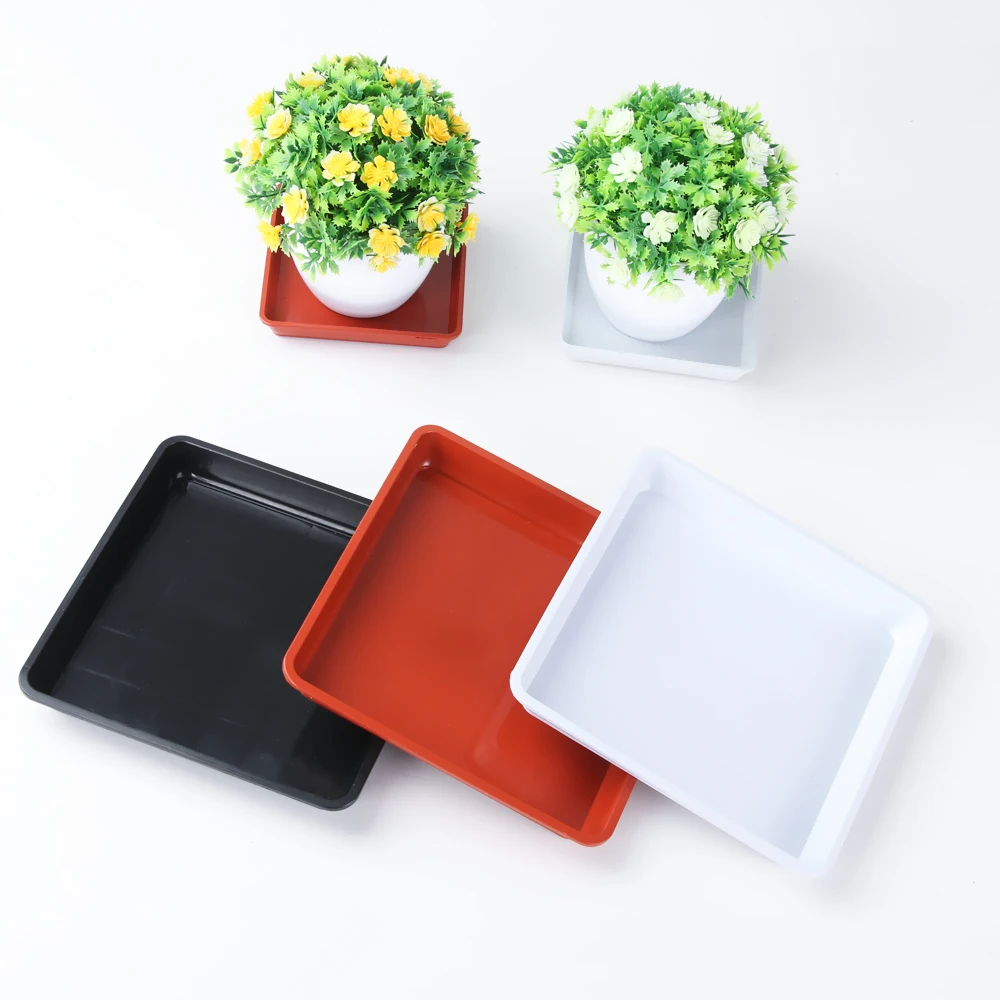 1Pcs Plastic Square Durable Flower Pot Indoor Outdoor Drip Trays Plastic Tray Saucers Plant Saucer