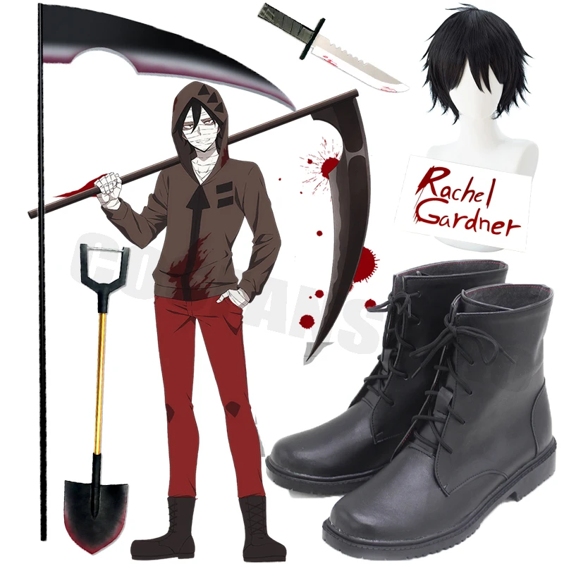 Anime Angels of Death Isaac Foster Cosplay Shoes Short knife Sickle Accessories Props Wigs Halloween Costumes Carnival Isaac cos