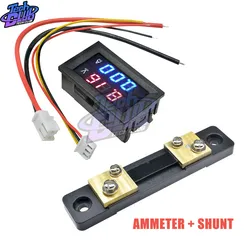 Digital Voltmeter Ammeter DC 100V 10A 50A 100A LED Display Panel Amp Volt Voltage Current Meter Tester Detector  for Car