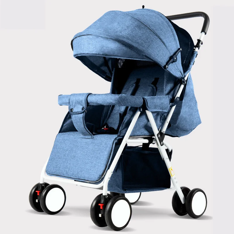 Passeggino portatile pieghevole carrozzina Ultra leggero e conveniente può sedersi sdraiato bambino semplice bambino Mini carrello a quattro ruote