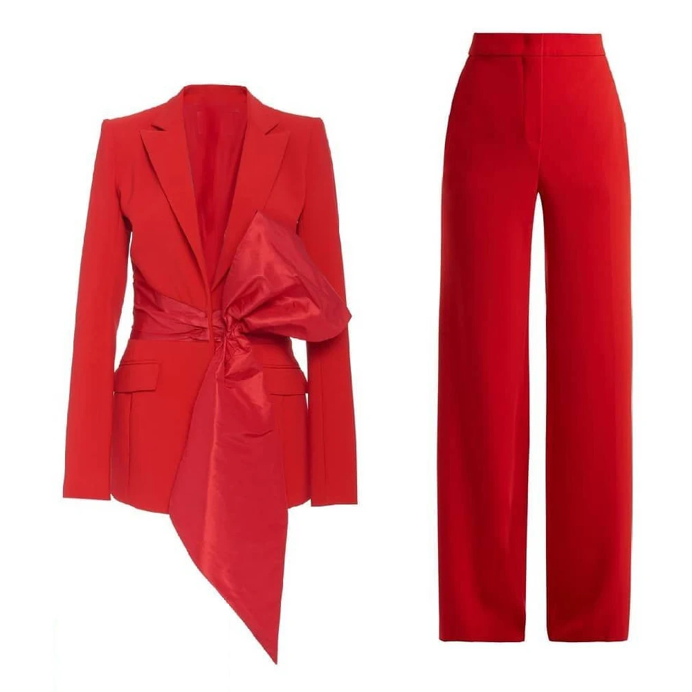 Haute Couture Mother Of The Bride Pant Suits Red Carpet Business Suits Women Tuxedos Blazer For Wedding Party (Jacket+Pants)