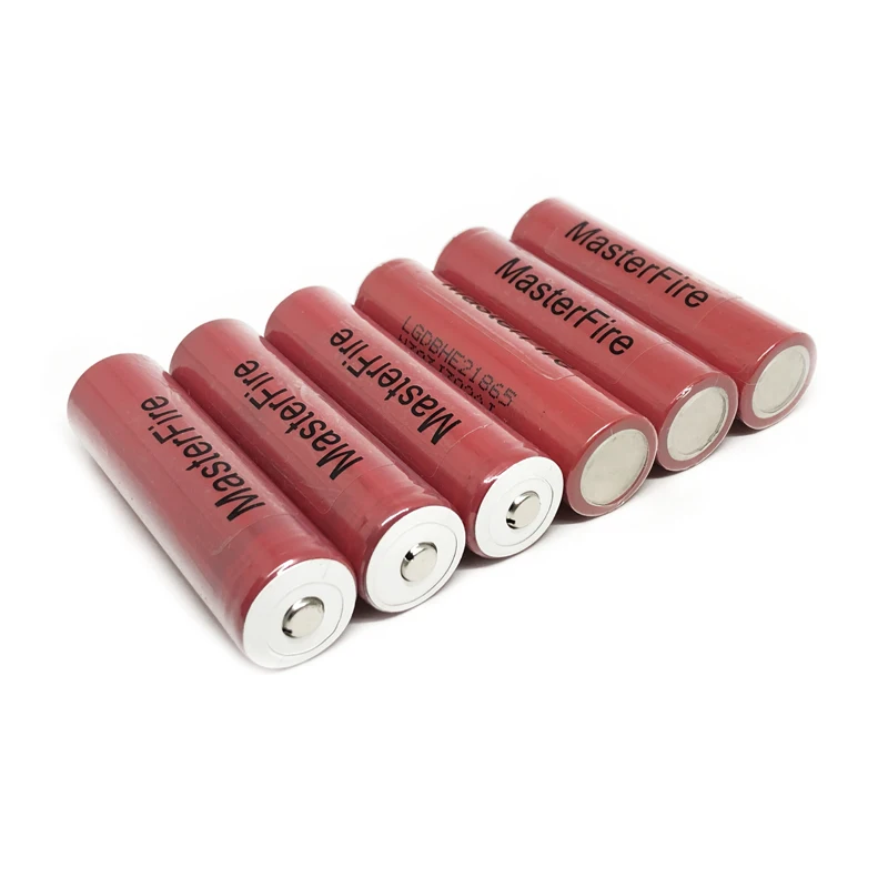 

MasterFire 3.6V ICR18650HE2 18650 2500mAh HE2 continuous 20A pulse 35A discharge rechargeable lithium battery cell + Point Head