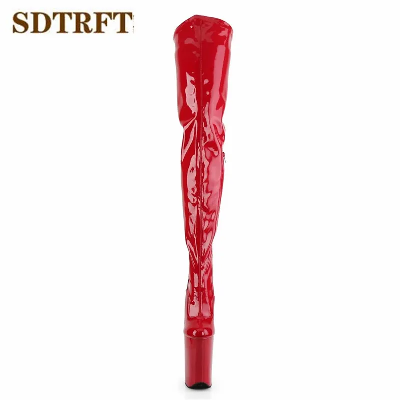 SDTRFT Fashion Show 23cm Thin Heels Over The Knee Boots Platform Unisex Botas Mujer Ladies Wedding Pumps Women's Party Shoes