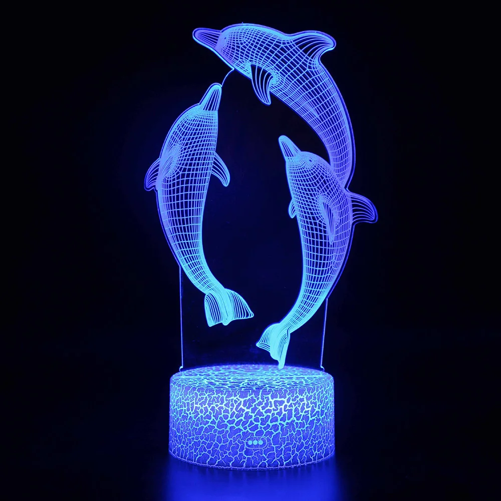 

Dolphin Night Light Led RoomNight Lamp for Kids Lights Decoration Bedroom Mushroom Neon Manga Bulbs Salon Usb Home Decor Room