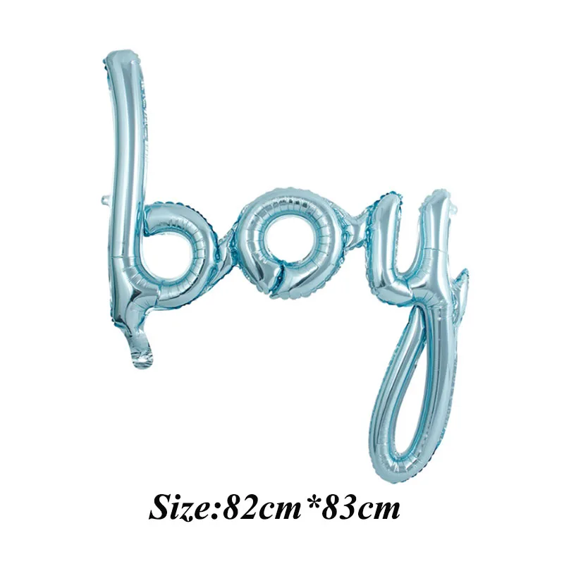 Conjoined letters Foil balloons one Boy Girl Gender Reveal Balloon Birthday Party Decor Kids baby shower Inflatable air globals