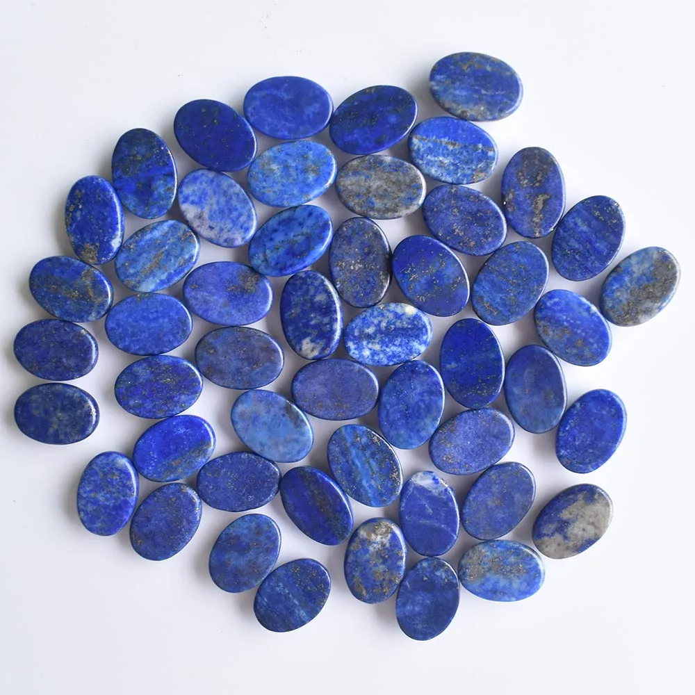 2020 Fashion natural lapis Lazuli Oval CAB CABOCHON beads for jewelry making 10x14mm wholesale 50pcs/lot free shipping