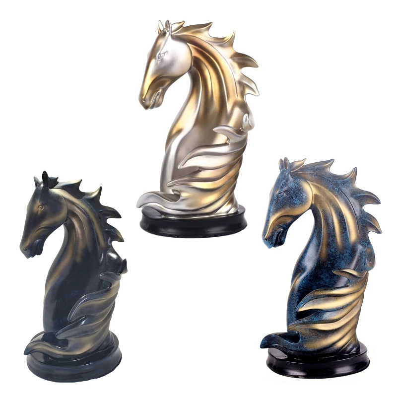 Horse Shape Wine Rack Resin Animal Statue Wine Bottle Holder Display Shelf for Home Wedding Party Romantic Dinner Decoration 