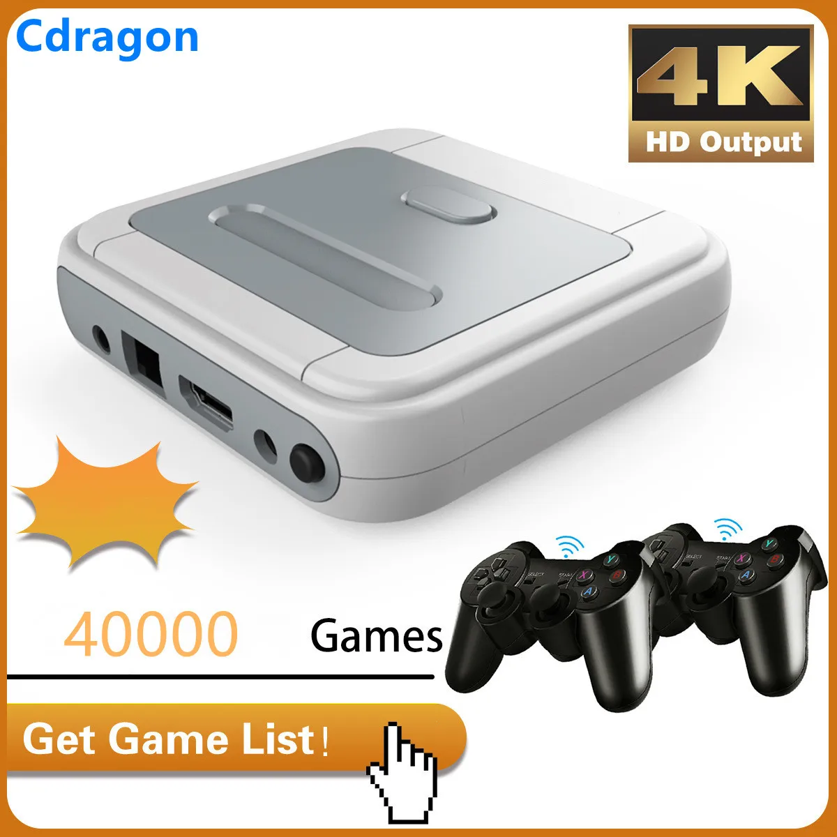 

Cdragon HD 4K TV Video Super Game Console X Pro For PS1/N64/DC 50+ Emulators 40000+ Games 256GB S905X CPU Mini X-Pro Game Player