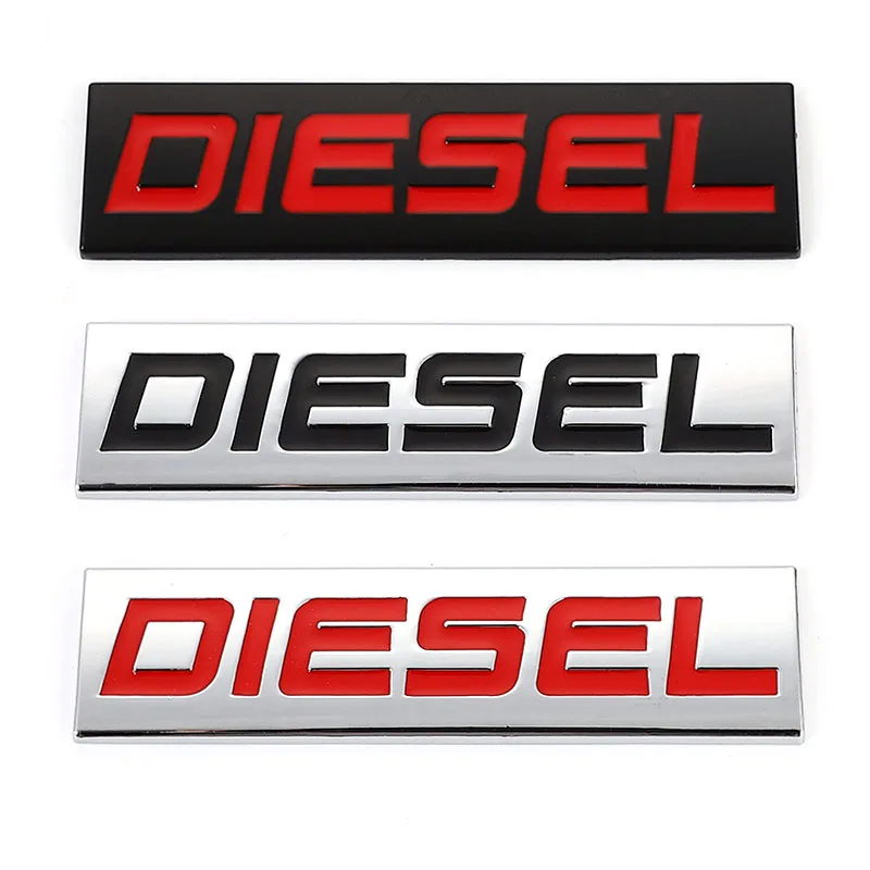 Car Sticker Diesel Logo Emblem Badge 3D Metal Car Decals for Seat BMW Audi Jeep Honda Ford Opel Passat Peugeot KIA Car Styling