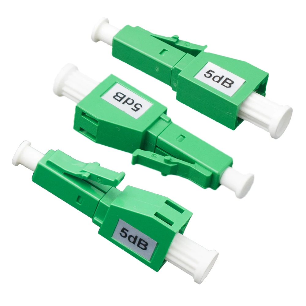 5pcs LC/APC Single Mode Male-Female Plug-in fixed Fiber Optic Attenuator plastic male FTTH Fiber Attenuator Adapter