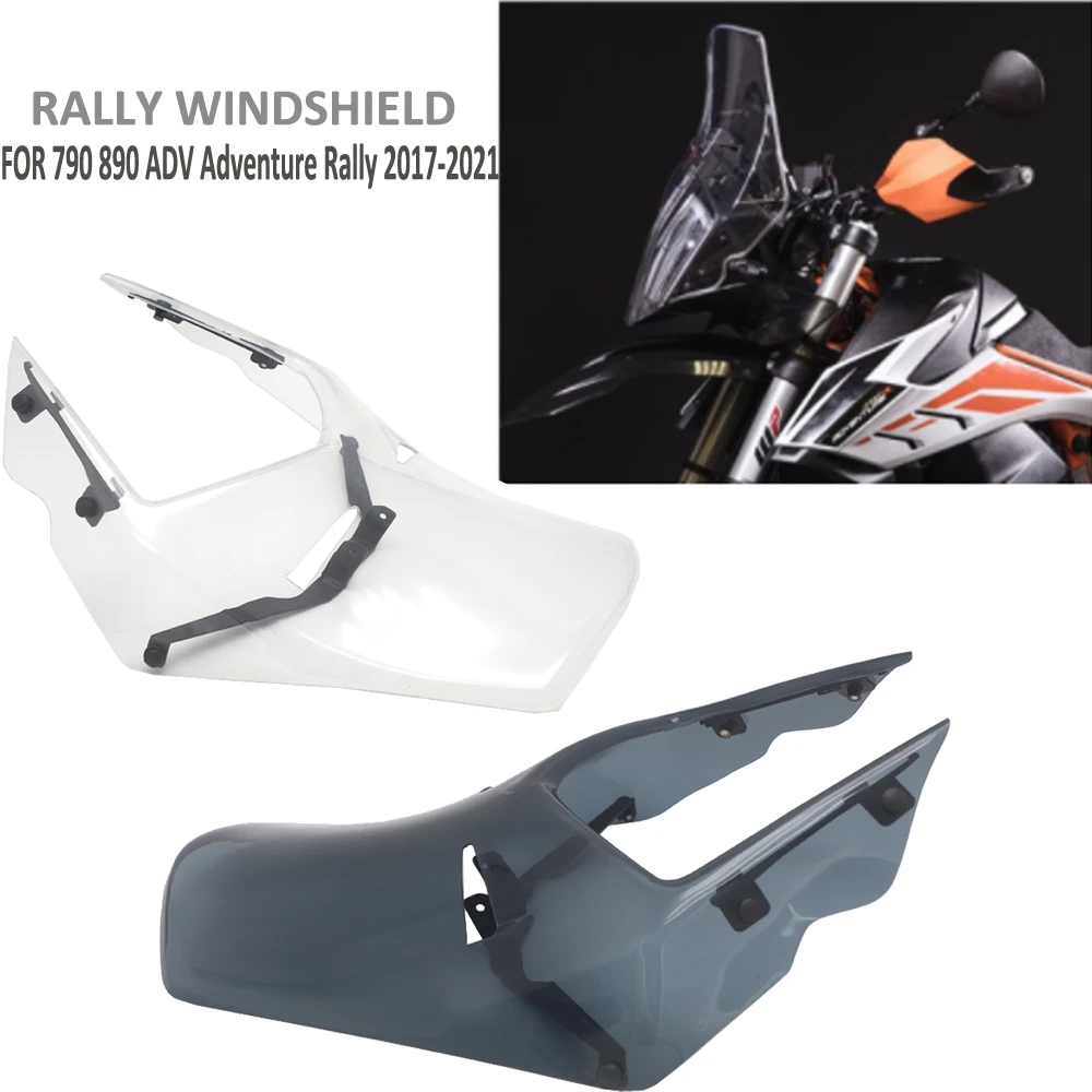 Motorcycle New Rally Windshield Wind Deflector WindScreen Visor Viser Compatible FOR 790 890 ADV Adventure Rally 2017-2021