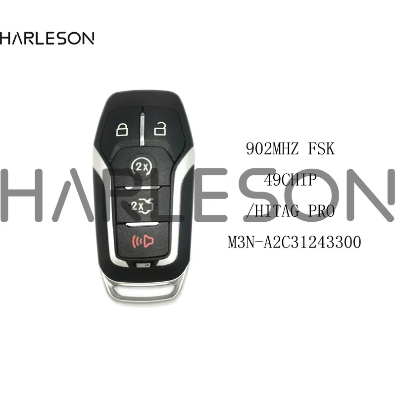 

2013-2017 FCC:M3N-A2C31243300 FSK 902MHZ ID49 HITAG-PRO For Ford Fusion Explorer edge MustangSmart Keyless Remote Key