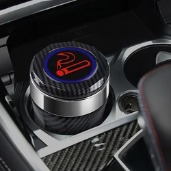 Car Ashtray With Led Lights With Cover Creative Personality Covered Car Inside The Car multi-function Car Supplies
