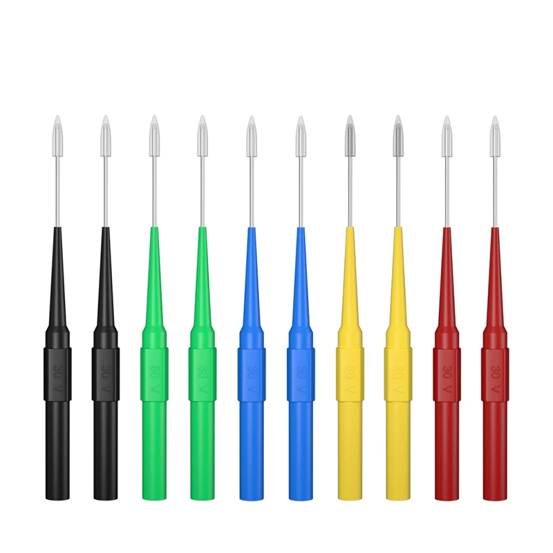 JZDZ 10 sztuk izolacja nieniszcząca sonda testowa do przekłuwania Mult-imeter ze stali nierdzewnej przebicie sonda tylna 4mm wtyczka bananowa J.30009 — zdjęcie 2