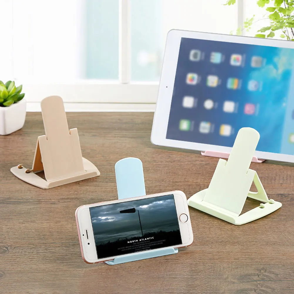 Universal Folding Phone Holder Simple Table Smart Diverces Stand Bracket for Iphone Ipad Tablet Portable Foldable Phone Holder