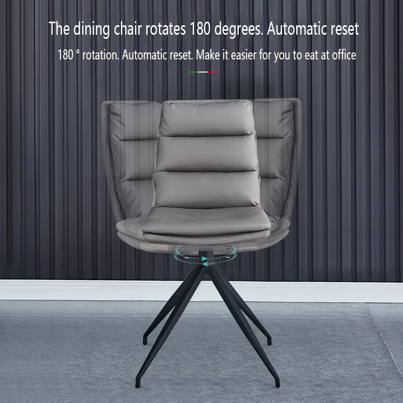 Dining chair can rotate Nordic style household light luxury modern simple dining stool office chair swivel chair back bar cashie