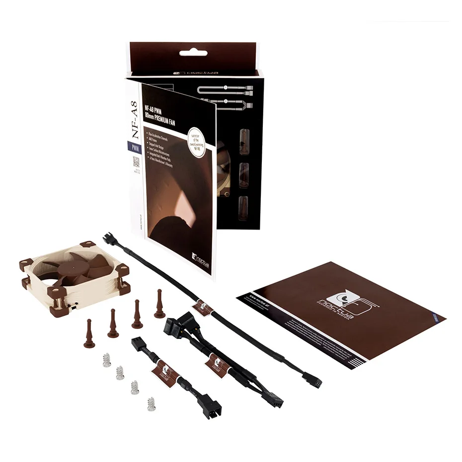 Noctua NF-A8 FLX 80mm 12v/5v Computer Cooling fan 3pin/4pin PWM quiet fans For PC Computer Cases Towers CPU cooler fan Replace