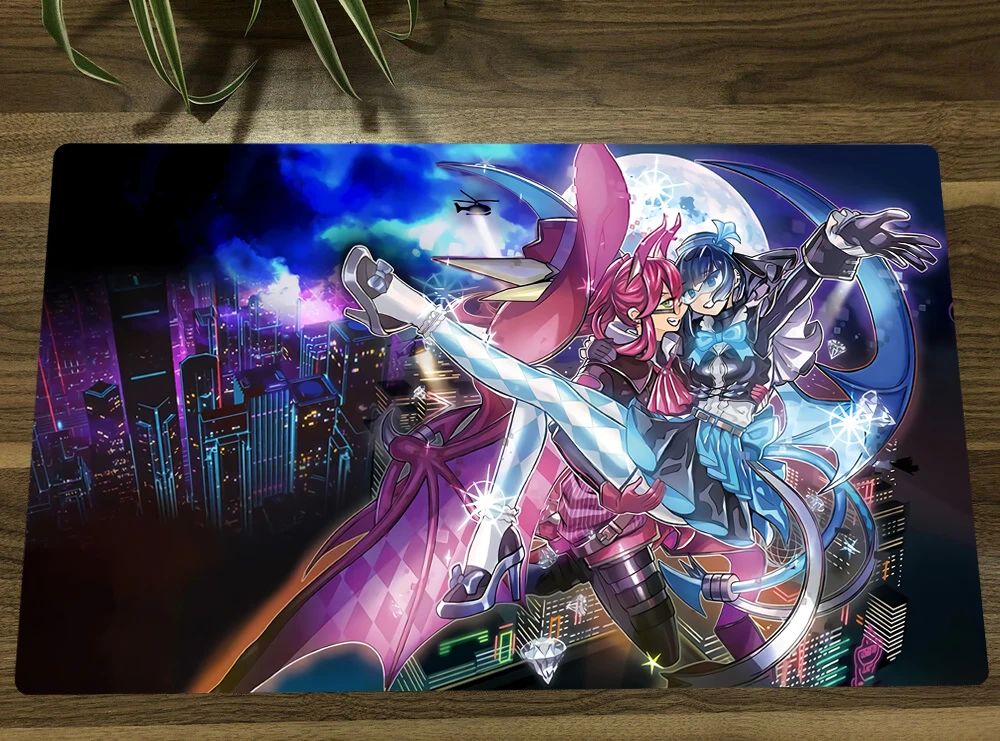 

YuGiOh LiveTwin Lilla & Ki-sikil TCG Mat Anime Girls Trading Card Game Mat CCG Playmat Anti-slip Mouse Pad 60x35cm Free Bag