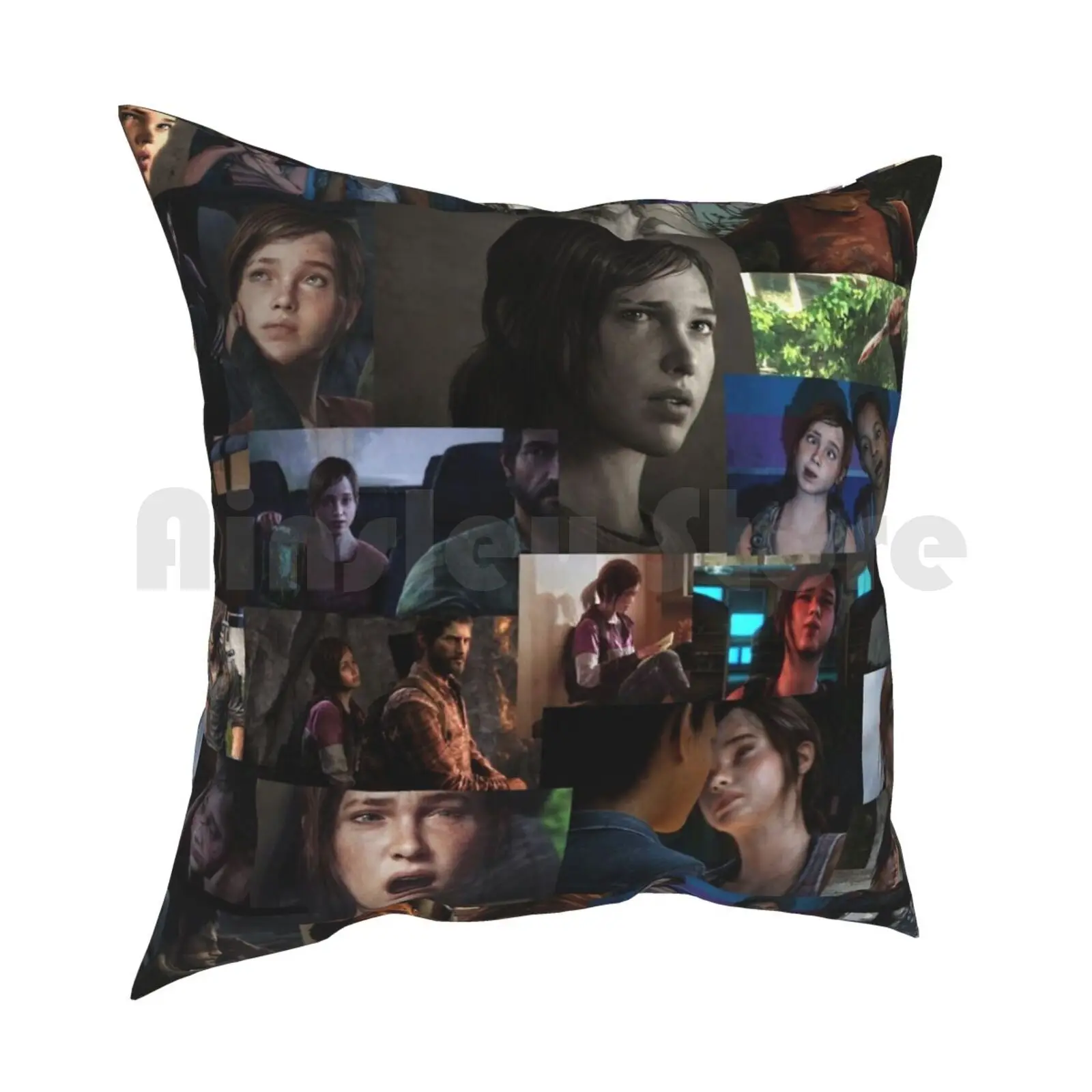 Ellie Collage Pillow Case Printed Home Soft DIY Pillow cover Tlou The Last Of Us Ellie Joel Gaming Naughty Dog Cool