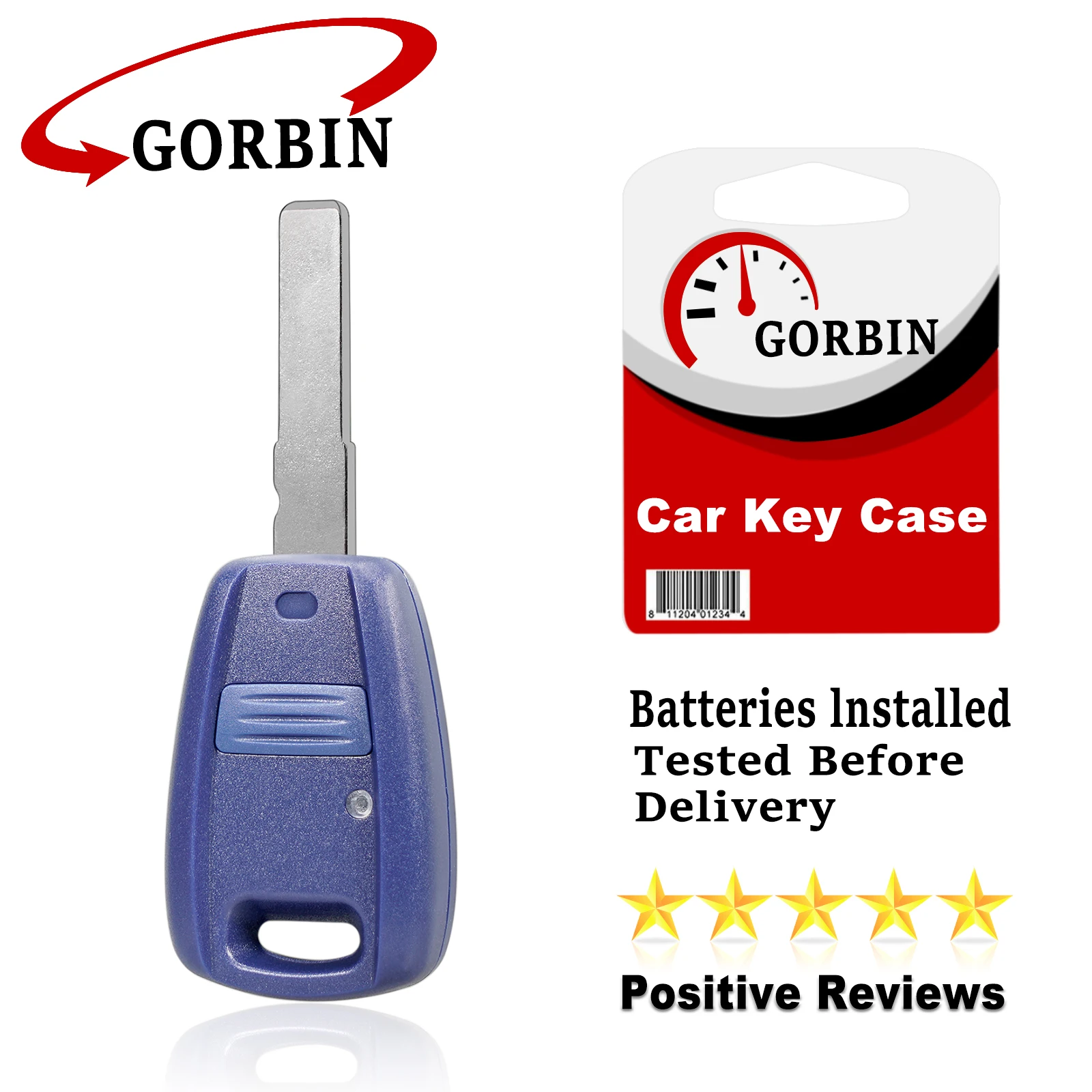 

GORBIN 1 Button Car Key Shell for Fiat Punto Doblo Bravo Replacement Remote Key Case Cover SIP22 Blade GT15R Blade