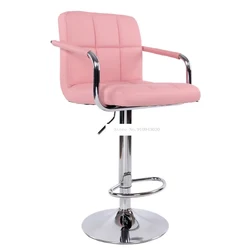 European style Lifting Swivel Bar Chair Rotating Height Adjustable PU Leather High/Low Bar Counter Chair With High Backrest