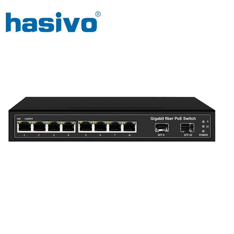 Gigabit 4 8 port Poe Switch support IEEE802.3af/at IP cameras and Wireless AP 10/100/1000Mbps with 1 gigabit uplink+1 SFP