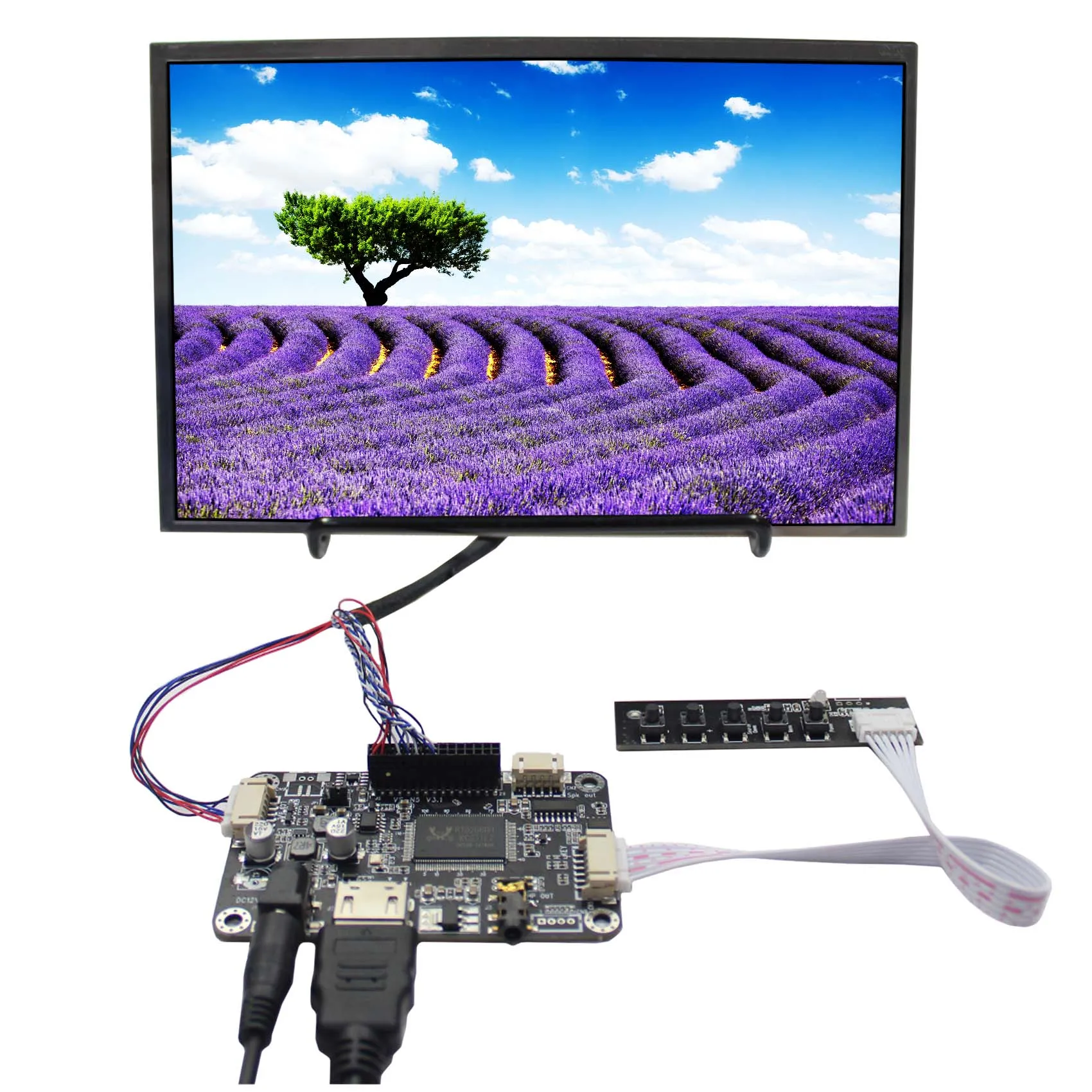 

10.1inch B101EW05 1280X800 IPS LCD Screen Contrast Ratio 1300:1 LVDS 40 pins Display with HD-MI LCD Controller Board