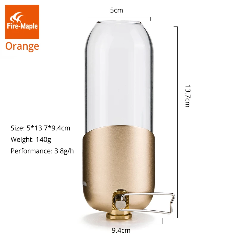 Fire Maple Orange Gas Lantern Outdoor Propane Isobutane Fuel Lights For Camping Hiking Backpacking Romantic Ambiance Gas Lamp
