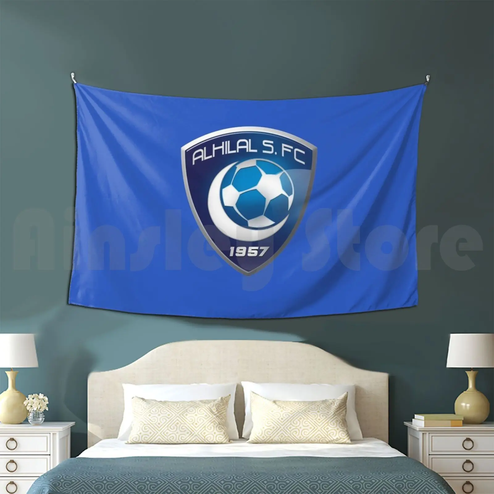 Al-Hilal Football Club Euro Leagues Tapestry Background Wall Hanging Winner Winners Professional Super Arabian