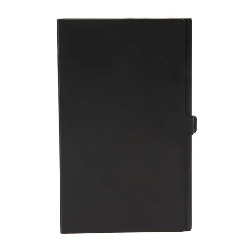 Portable Ingatan Card Case Monolayer Aluminium 1SD + 8TF Micro SD Kartu Pin Case Kotak Penyimpanan Pemegang Penyimpanan Kartu Memori kasus Hitam