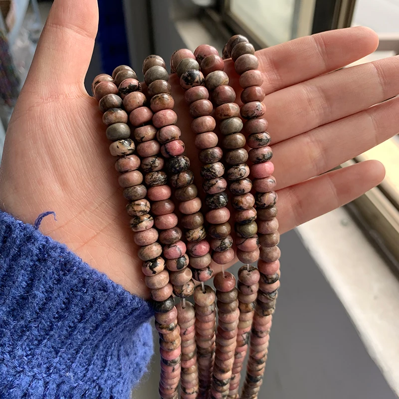High Quality Natural Stone Bead Rondelle Shape Loose Spacer Abacus Quartz Beads For Handmade Jewelry Bracelet Necklace DIY