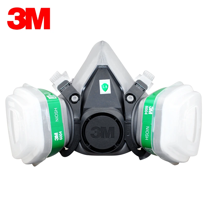 3M 6200+6004 Reusable Half Face Mask Respirator Ammonia Methylamine Organic Vapor Cartridge NIOSH&LA Standard LT048