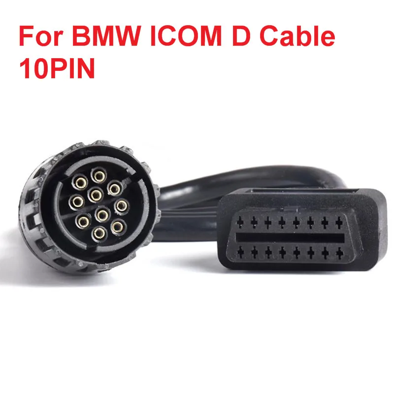 Best Price For BMW ICOM D Cable Motorcycles Motobikes 10 Pin Diagnostic Cable for BMW 10 Pin Adaptor To 16Pin OBD2 OBDII Cable