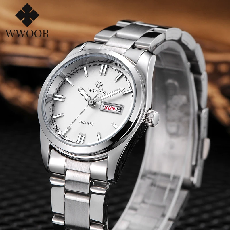 WWOOR Women Watch Exquisite Minimalist Luxury Fashion Stain Steel Ladies Waterproof Quartz Wristwatch Rose Gold Female Clock