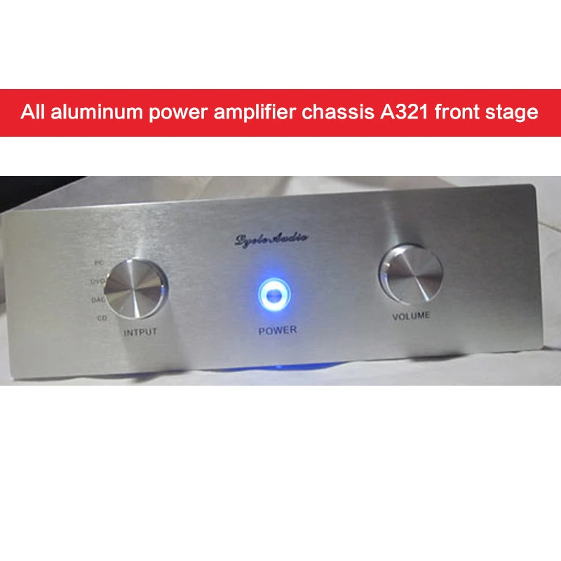 Iron-aluminum power amplifier chassis A321 pre-stage case practical shell DIY audio power supply box with knob 320*100*300mm