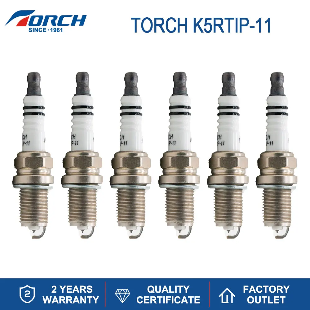 4-8PCS Iridium Platinum Spark Plug Torch K5RTIP-11 Replace for BKR5EP-11 BKR5ES-11 Champion REC10WYPB4 Denso IK16TT Auto Parts