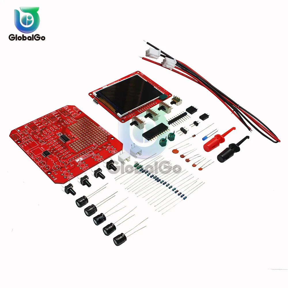 Mini Handheld Digital Oscilloscope DIY ชุดแขน Cortex-M3 12บิต TFT Oscilloscope 10:1 Probe ทดสอบคลิป Dropship ขายส่ง