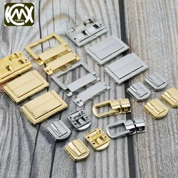 1pc 20*25mm High quality box hasps Zinc alloy small 4 hole Watch box buckles Jewelry box woodenbox hardware boxes lock W-179