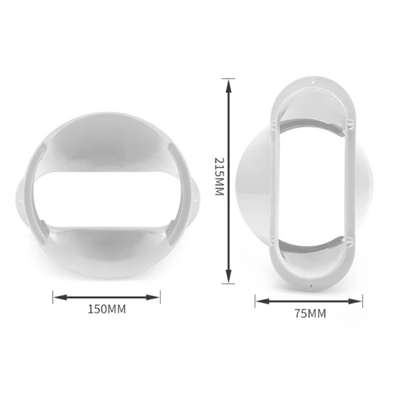 M2EE Set Adaptor Jendela Pendingin Udara Plastik Tahan Lama Portabel Selang Knalpot/Konektor Tabung Segel Jendela Pemasangan Mudah Digunakan