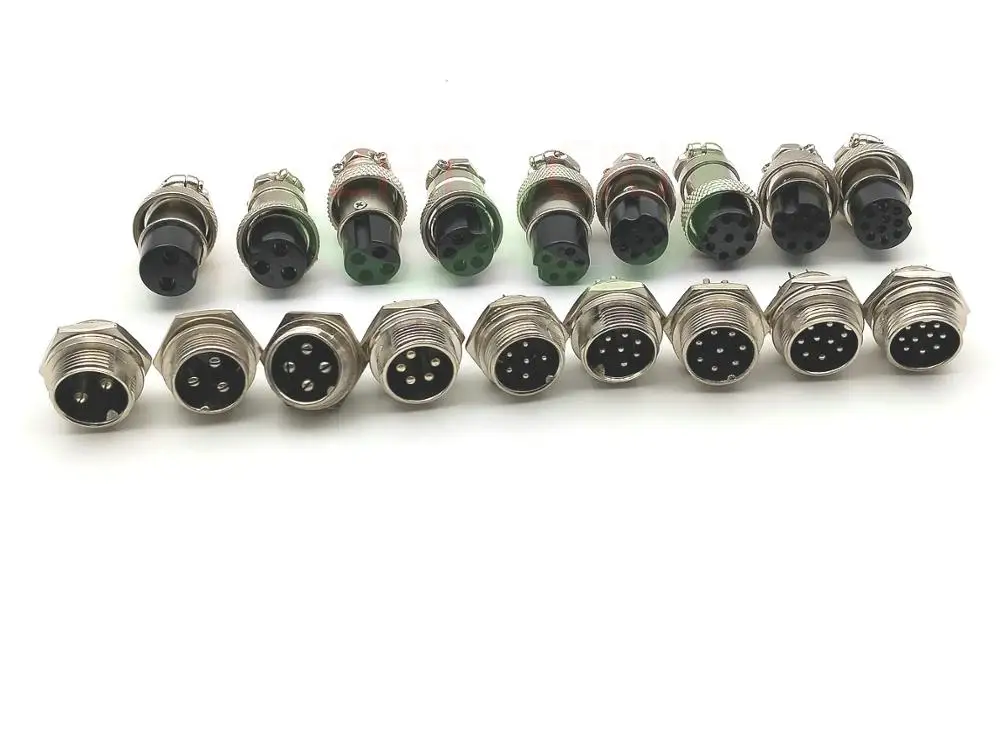 20set GX20 2pin 3pin 4Pin 5pin 6pin 7pin 8Pin 9pin 10pin 12PIN 20mm Audio Chassis Mount Connector New