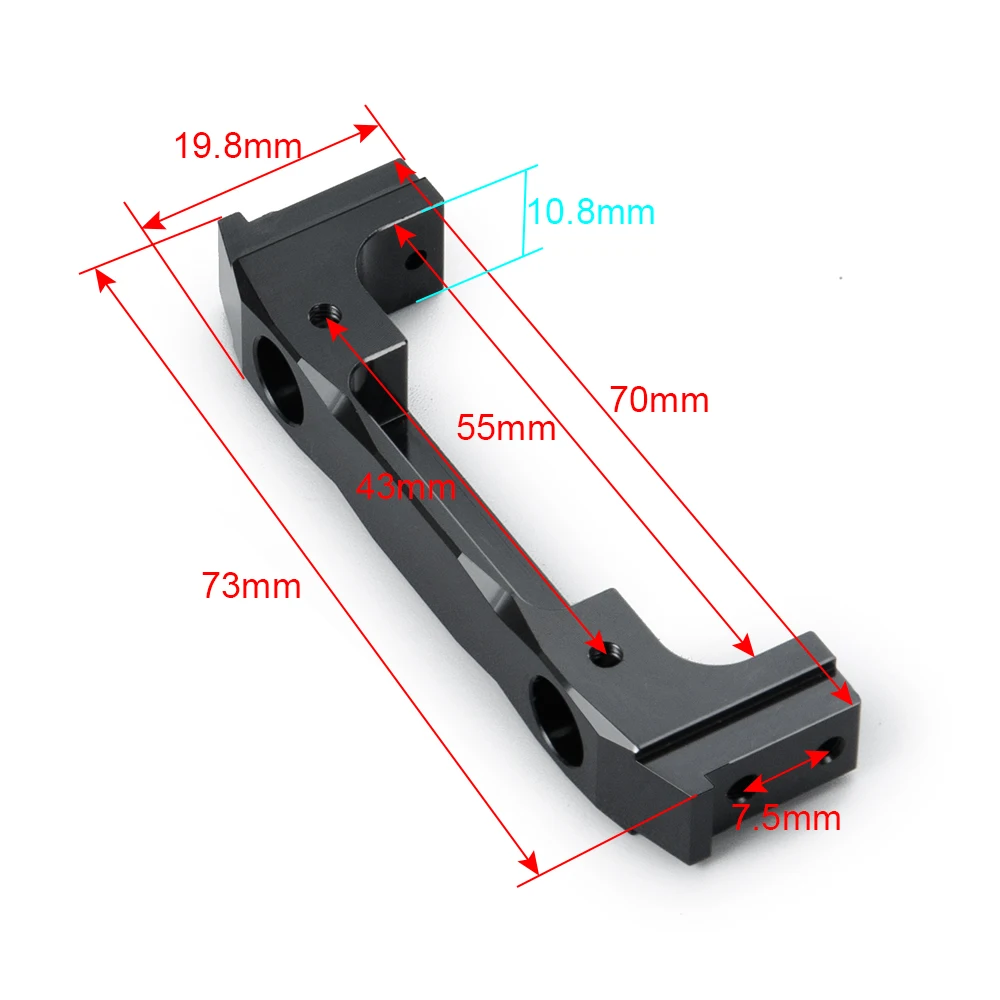 AXSPEED Metal Rear Bumper Mount for Axial SCX10 90047 Wrangler 90046 1/10 RC Crawler Car Bumper Upgrade Parts