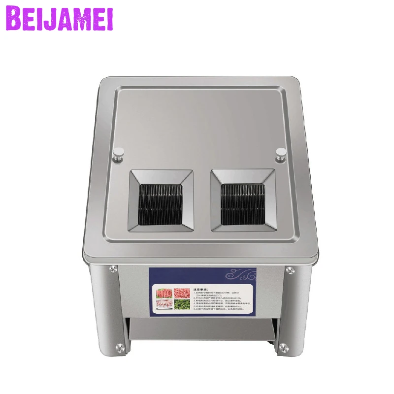 

BEIJAMEI Commercial Household Meat Cutting Machine 850W Stainless Steel Automatic Meat Slicer Shred Cutter Machine