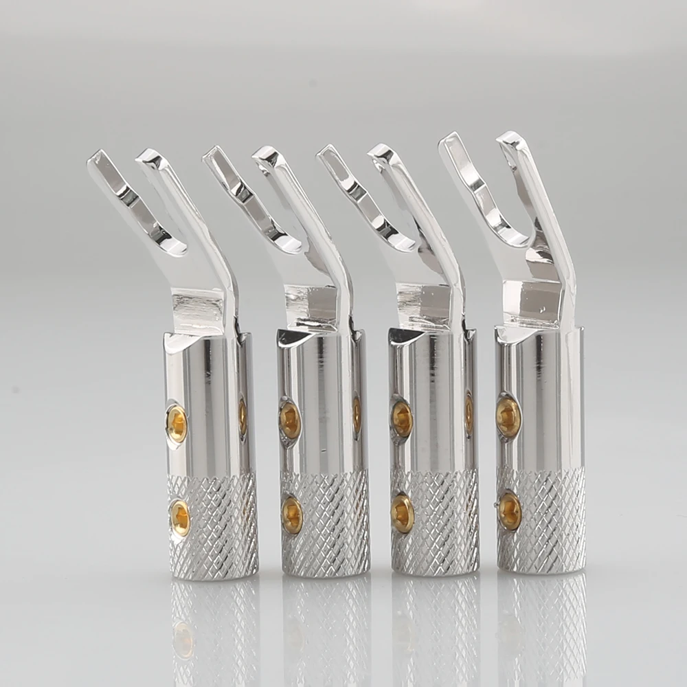 

Hi End viборг VS702R вилка-вилка из чистой меди с родиевым покрытием Hi-Fi динамик кабель-вилка соединитель верхняя часть