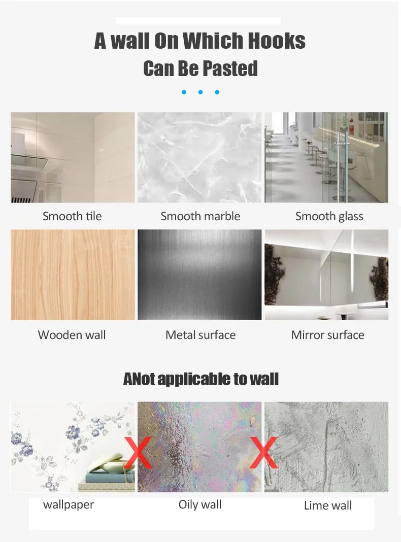 10Pcs Self Adhesive Wall Hook Strong Without Drilling Coat Bag Bathroom Door Kitchen Towel Hanger Hooks Home Storage Accessories