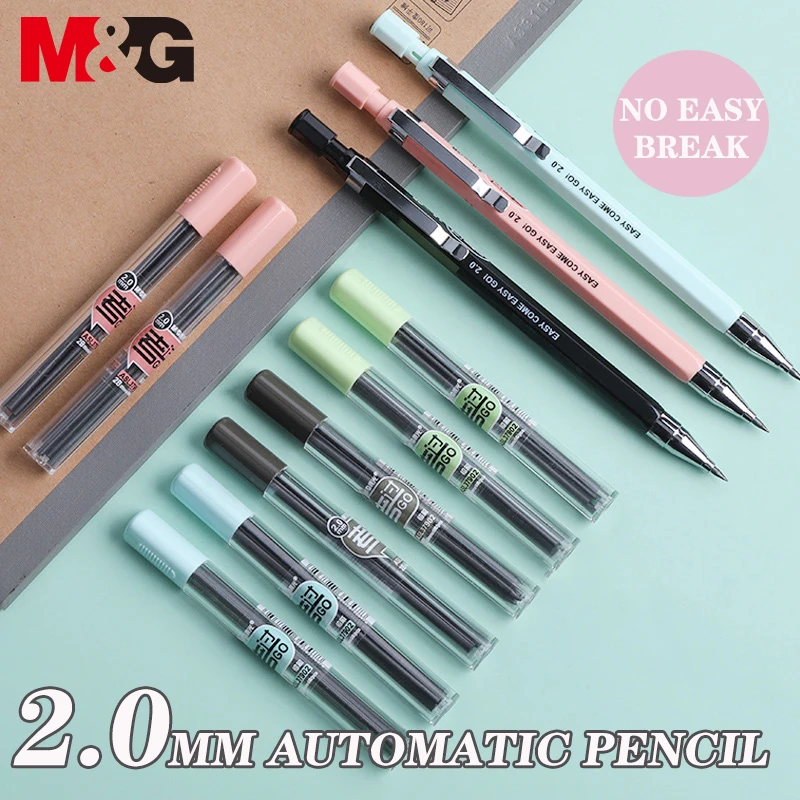 2 Stücke 2,0mm Mechanische Bleistift mit 40 stücke Kostenloser Minen Radiergummi 2B Kawaii Bleistifte Für Schreiben Skizze Malerei Kinder schule Liefert