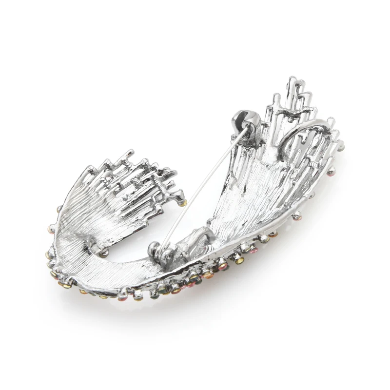 Wuli&baby Rhinestone Geometric Elegant Brooch Pins For Suit and Dress
