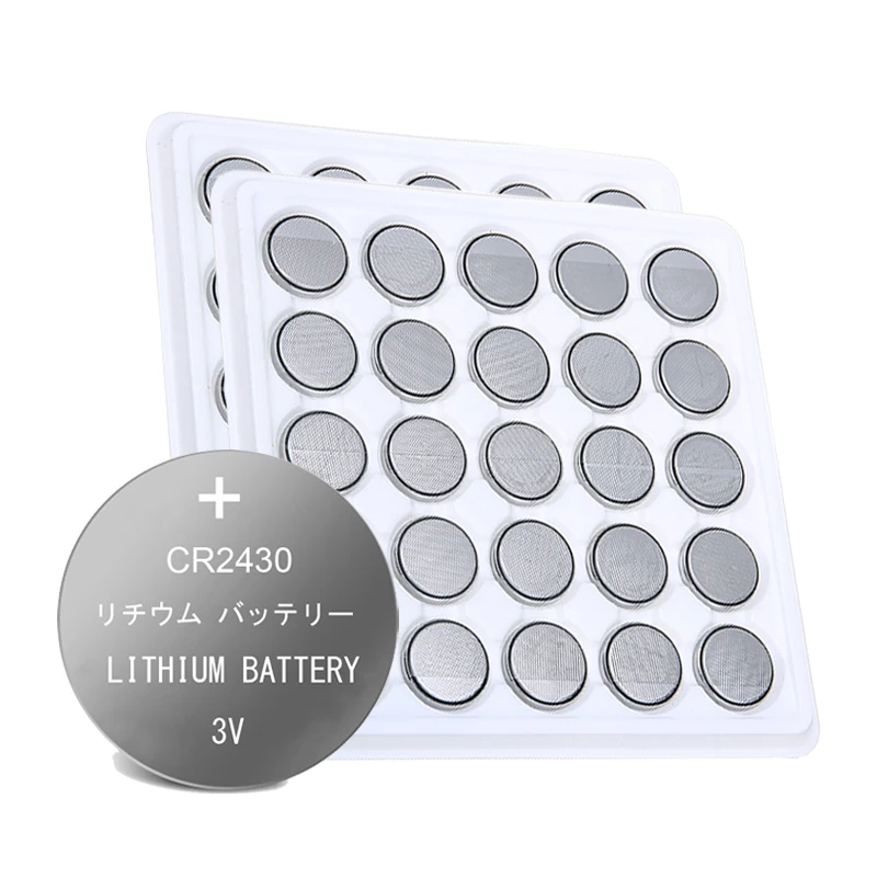 

50pcs Button Battery CR2430 3V Electronic Lithium Coin Cell Batteries DL2430 BR2430 ECR2430 KL2430 EE6229 Watch Toy Headphone