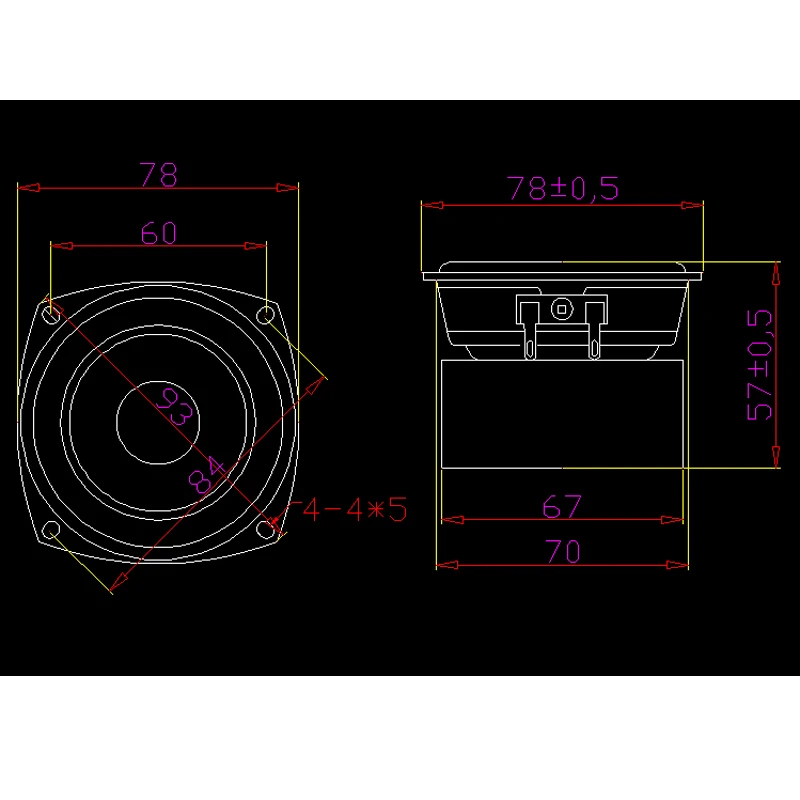 KYYSLB 8-15W 4-8ohm 3 Inch High Fidelity Full Frequency Speaker Fever Treble Speaker Delicate Midrange and Bright Bass Speaker