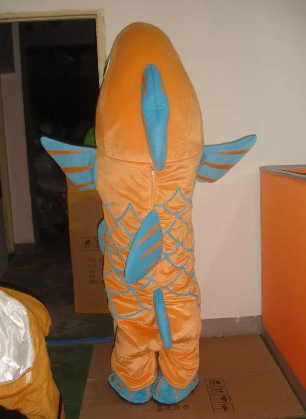 Nova versão a grande carpa peixe mascote traje adulto festa de aniversário fantasia vestido halloween cosplay roupas de natal